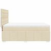 vidaXL Boxspringbett mit Matratze Creme 140x190 cm Stoff