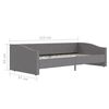 vidaXL Tagesbett mit Matratze USB Hellgrau Stoff 90x200 cm