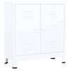 vidaXL Aufbewahrungstruhe Industrial Wei&szlig; 90x40x100 cm Stahl