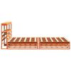 vidaXL Massivholzbett ohne Matratze Wachsbraun 150x200 cm Kiefernholz