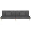 vidaXL Schlafsofa 2-Sitzer mit 2 Kissen Dunkelgrau Stoff