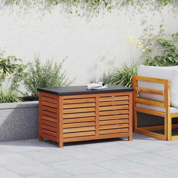 vidaXL Gartenbox 90x48x55 cm Massivholz Eukalyptus