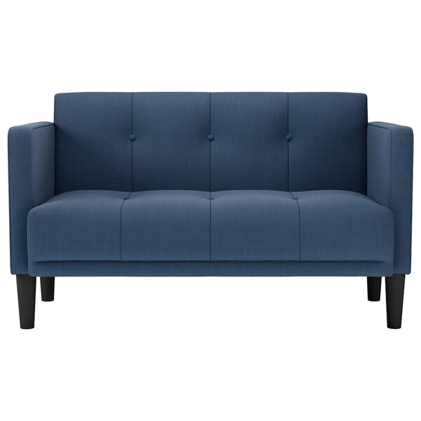 vidaXL Zweisitzer-Sofa Blau 111 cm Stoff