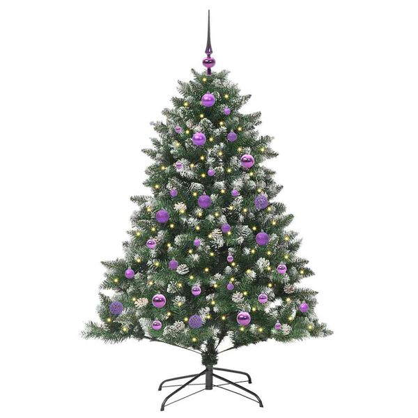 vidaXL K&uuml;nstlicher Weihnachtsbaum mit 150 LEDs mit St&auml;nder Gr&uuml;n 150 cm