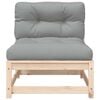 vidaXL Gartensofas ohne Armlehnen mit Kissen 2 Stk. Massivholz Kiefer