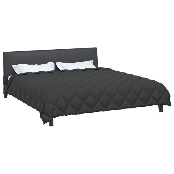 vidaXL Winterbettdecke Anthrazit 220 x 240 cm Mikrofaser