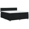 vidaXL Boxspringbett mit Matratze Schwarz 200 x 200 cm Stoff