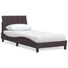 vidaXL Bett mit Matratze "Hanko" Dunkelbraun 90x200 cm Stoff