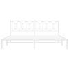 vidaXL Bettgestell mit Kopfteil Metall Wei&szlig; 200x200 cm