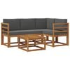 vidaXL Outdoor-Sofagarnitur 5 stk. Natur und Anthrazit