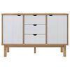 vidaXL Sideboard OTTA Braun&Wei&szlig; 113,5x43x73 cm Massivholz Kiefer