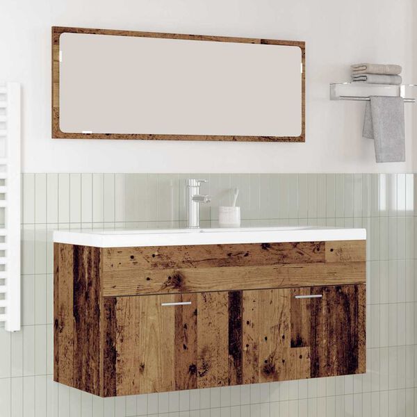 vidaXL Badezimmerschrank Altholz 100 x 38,5 x 46 cm Holzwerkstoff