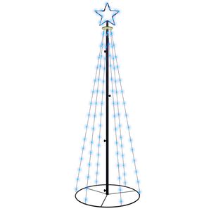 vidaXL LED-Weihnachtsbaum Kegelform Blau 108 LEDs 70x180 cm