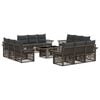 vidaXL Gartensofa-set 13 stk. Grau und Dunkelgrau Poly-Rattan