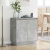 vidaXL LED-Sideboard Beton Grau 71 x 34,5 x 75 cm Holzwerkstoff