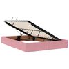 vidaXL Bett mit Stauraum und LED mit Matratze Rosa 140 x 190 cm Samt