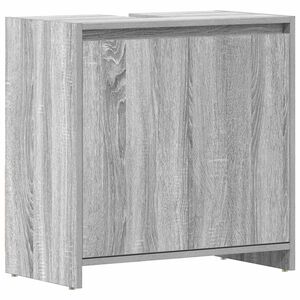 vidaXL Badschrank Grau Sonoma 60x33x61 cm Holzwerkstoff
