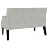 vidaXL Chesterfield Bank Hellgrau 112 x 65,5 x 75 cm Samt