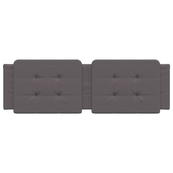 vidaXL Kopfteil-Kissen "Zadar" Grau 160 cm Kunstleder