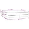 vidaXL Boxspringbett mit Matratze Dunkelgrau 180x200 cm Stoff