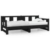 vidaXL Tagesbett Ausziehbar Schwarz Massivholz Kiefer 2x(80x200) cm