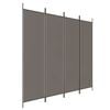 vidaXL 4-tlg. Paravent Anthrazit 200x220 cm Stoff