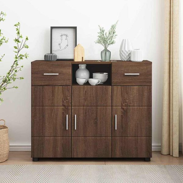 vidaXL Holzschrank mit Speicher Braun Eichen-Optik 88,5 x 30,5 x 73 cm