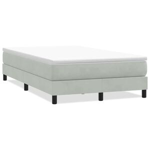 vidaXL Boxspringbett ohne Matratze Hellgrau 120x220 cm Samt