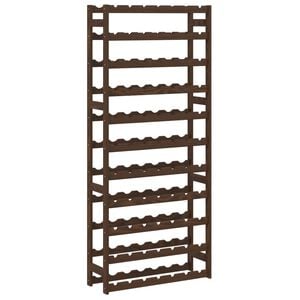 vidaXL Weinregal f&uuml;r 77 Flaschen Braun Massivholz Kiefer