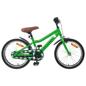 vidaXL Kinderfahrrad 18 Zoll f&uuml;r 5-7 Jahre alt Gr&uuml;n