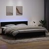 vidaXL Boxspringbett mit Matratze & LED Schwarz 180x210 cm Samt