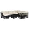 vidaXL Gartensofa-set 11 stk. Schwarz 55 x 55 x 37 cm Poly-Rattan