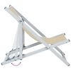 vidaXL Strandstühle 2 Stk. Klappbar Creme Aluminium und Textilene