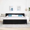 vidaXL Boxspringbett mit Matratze Schwarz 200 x 200 cm Stoff