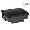 vidaXL Mausefallen 6 Stk. Schwarz 23x19x9,5 cm