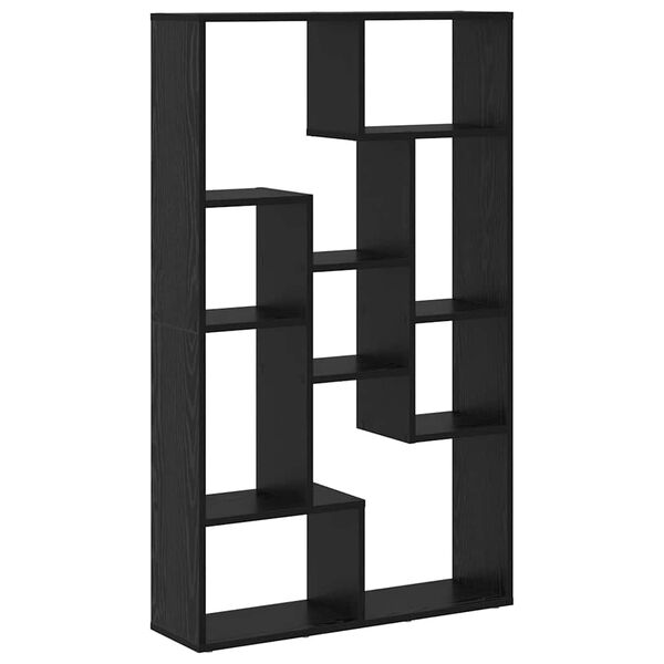 vidaXL B&uuml;cherregal Schwarz Eichen-Optik 72 x 20 x 102,5 cm