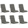 vidaXL 6-teiliges Hochlehner Kissenset VIANEN 6 stk. 100 % Polyester