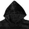 vidaXL Decken-Hoodie Schwarz M Flanell