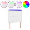 vidaXL LED Kopfteil Wei&szlig; 100x5x118/128 cm Kunstleder