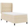 vidaXL Boxspringbett mit Matratze Creme 100 x 200 cm Stoff