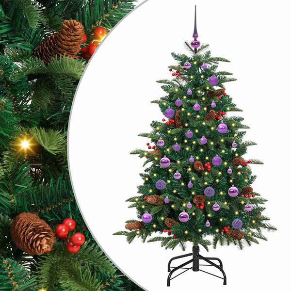 vidaXL K&uuml;nstlicher Weihnachtsbaum mit 150 LEDs mit St&auml;nder Gr&uuml;n 150 cm