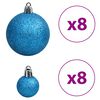 vidaXL Weihnachtskugeln 100 Stk. Blau und Silbern 3 / 4 / 6 cm