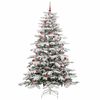 vidaXL K&uuml;nstlicher klappbarer Weihnachtsbaum Wei&szlig; 240 cm PE und PVC