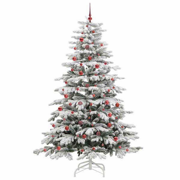 vidaXL K&uuml;nstlicher klappbarer Weihnachtsbaum Wei&szlig; 240 cm PE und PVC