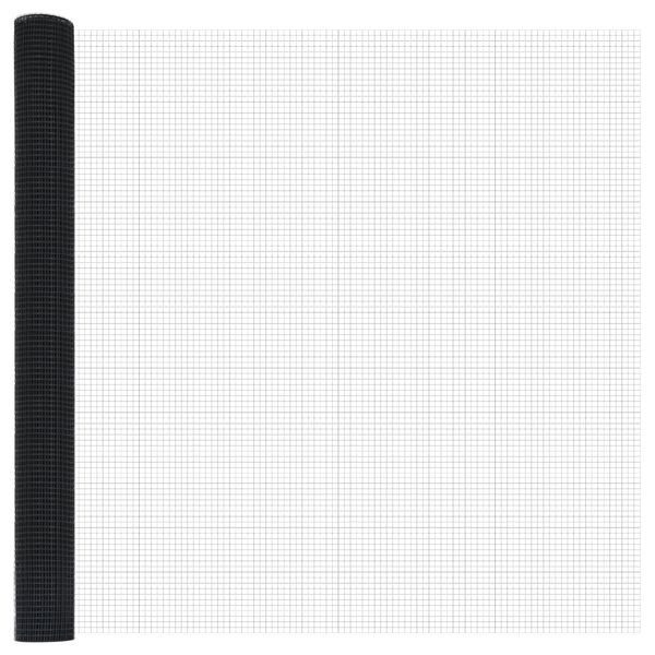 vidaXL Geschwei&szlig;ter Drahtzaun Grau 1.6 x 25 m