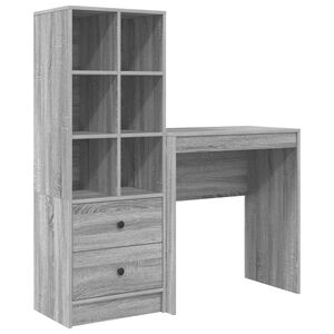 vidaXL Schreibtisch Graues Sonoma 115,5 x 40 x 127 cm 2 stk.