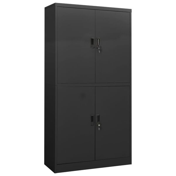 vidaXL B&uuml;roschrank Anthrazit 90x40x180 cm Stahl