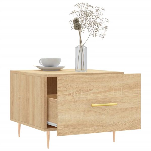 vidaXL Couchtisch Sonoma-Eiche 50x50x40 cm Holzwerkstoff