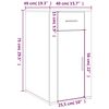 vidaXL B&uuml;roschrank Grau Sonoma 40x49x75 cm Holzwerkstoff