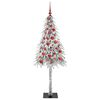 vidaXL Weihnachtsbaum mit 150 LEDs Weiß 150 cm PE und Stahl